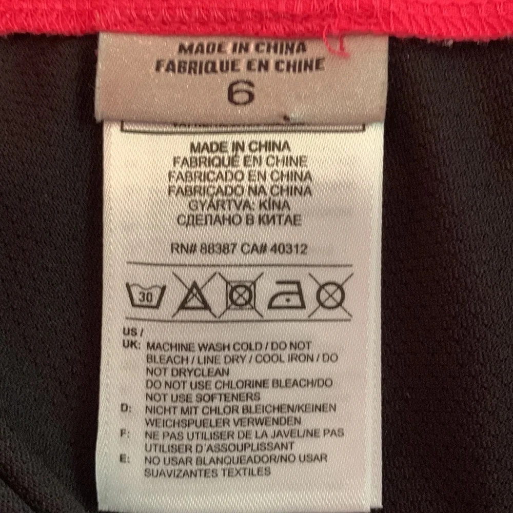 ADIDAS CLIMACOOL Skirt with attached inner tights. Size 6. Black and pink